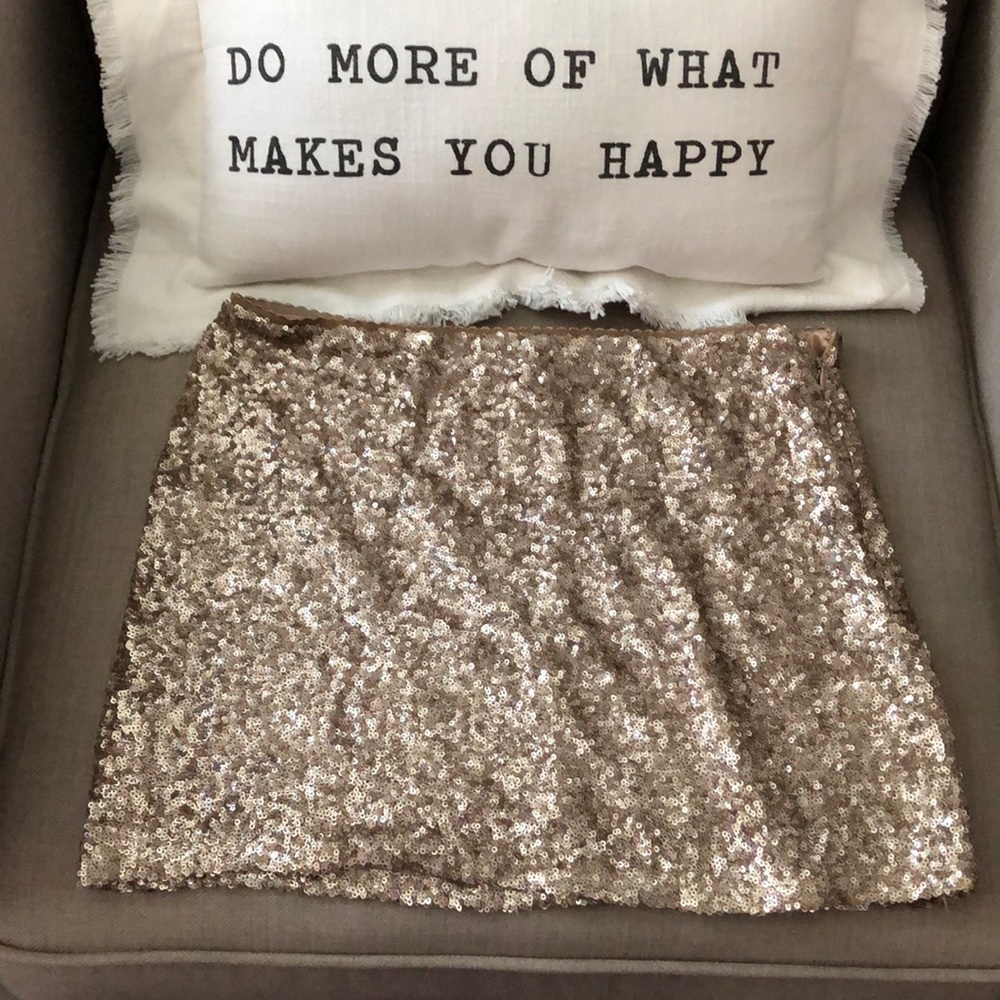 Champagne Gold Sequence Skirt